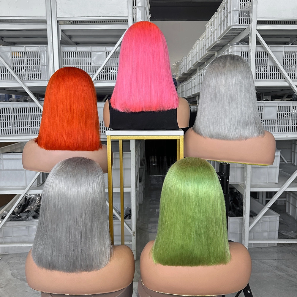 10inch Color Wigs Straight Bob Wigs 13x4 Lace Frontal Wigs