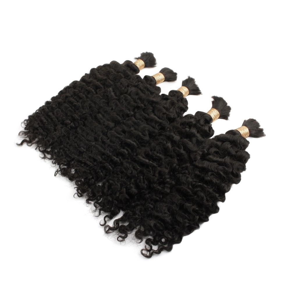 20inch Burmese Curly Hair Bulk Natural Color Virgin Hair