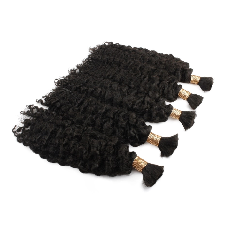 20inch Burmese Curly Hair Bulk Natural Color Virgin Hair