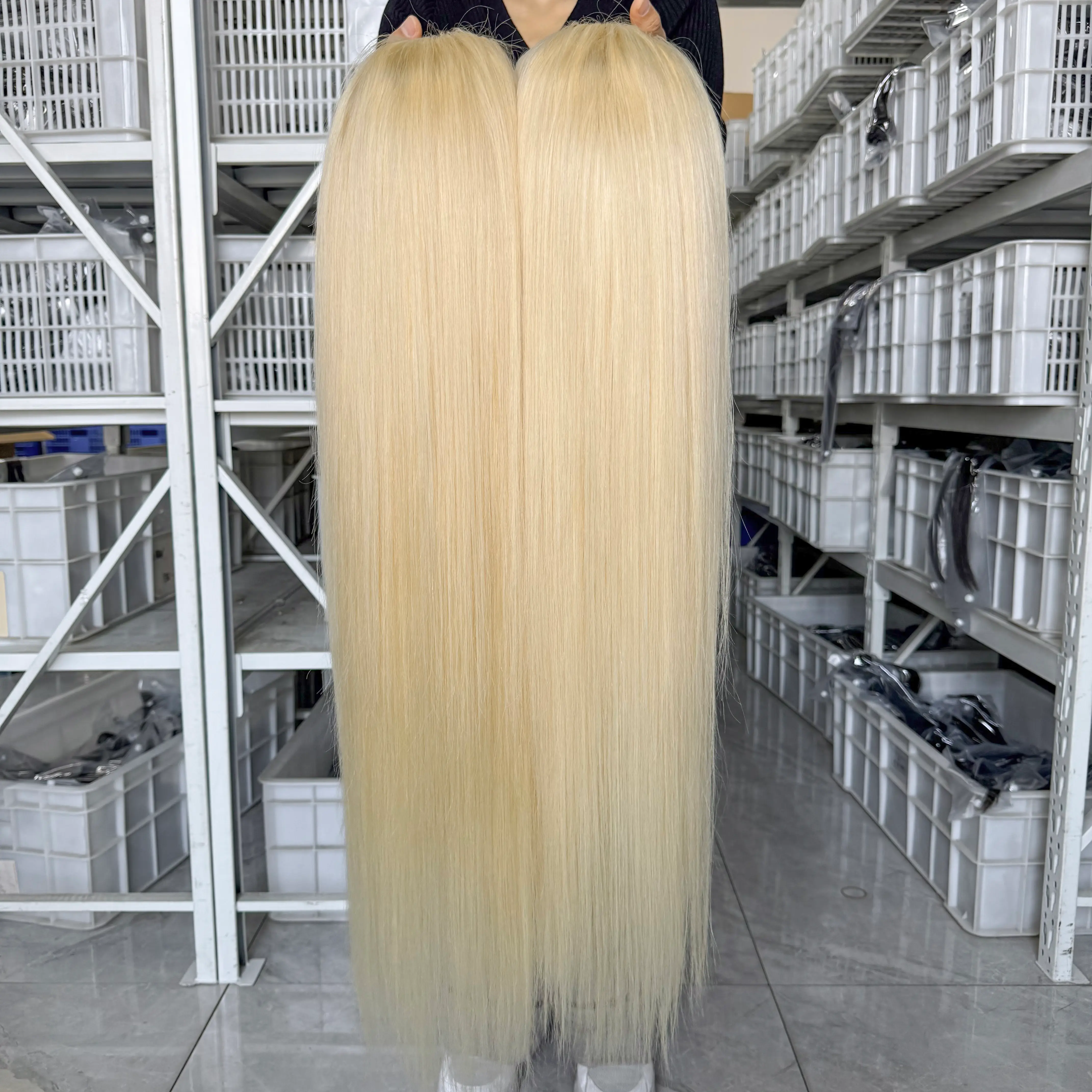 24inch-30inch #613 Blonde Color HD Lace 13x4 Full Frontal Wig Straight Hair For Wholesale