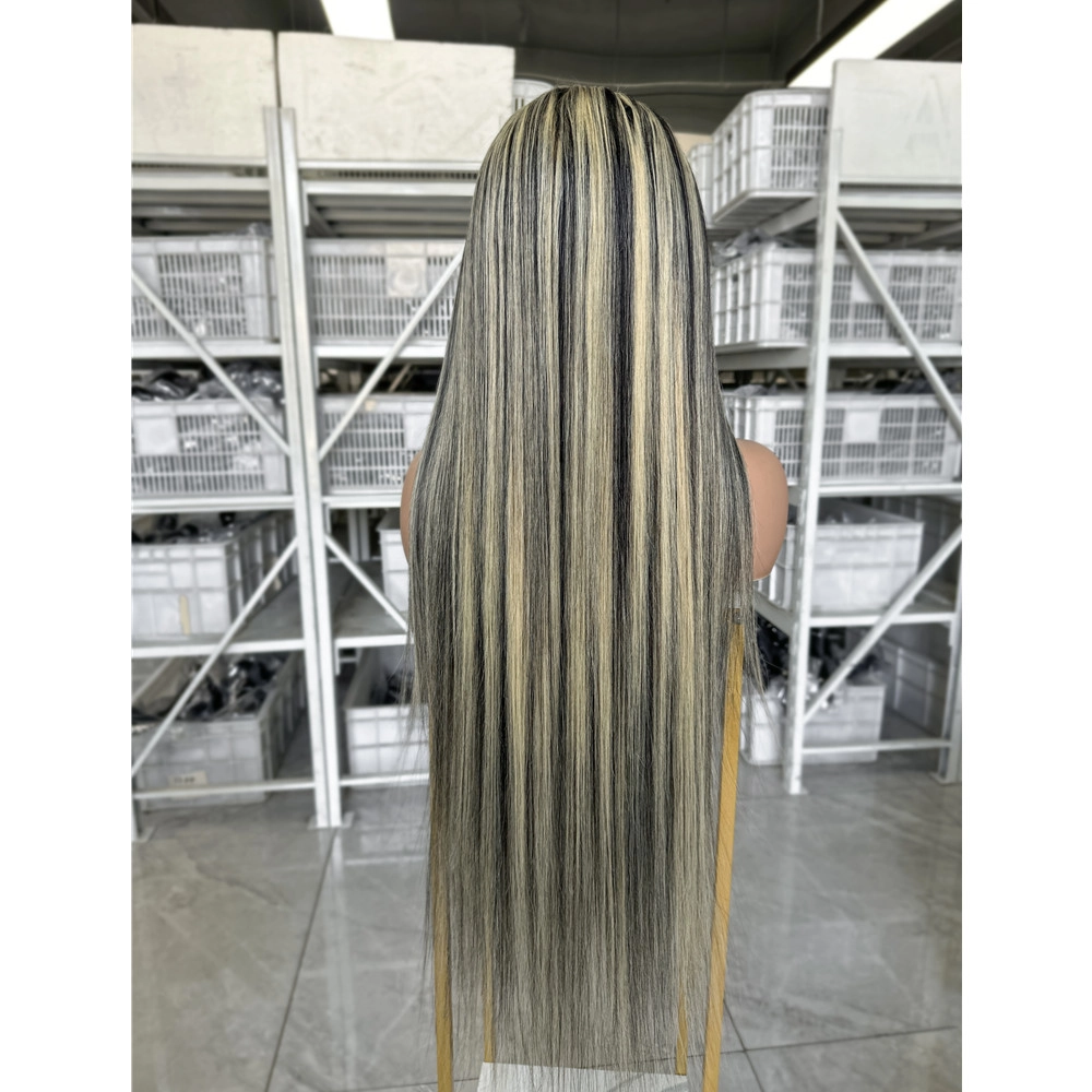 28inch #1B/613 Highlight Color 13x6 Lace Frontal Wig Straight Hair Pre Colored Wigs