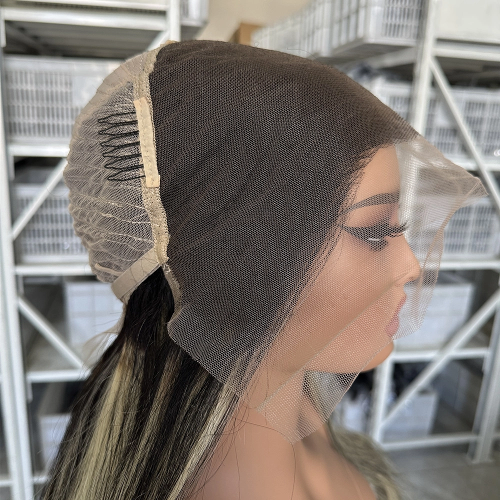 28inch #1B/613 Highlight Color 13x6 Lace Frontal Wig Straight Hair Pre Colored Wigs