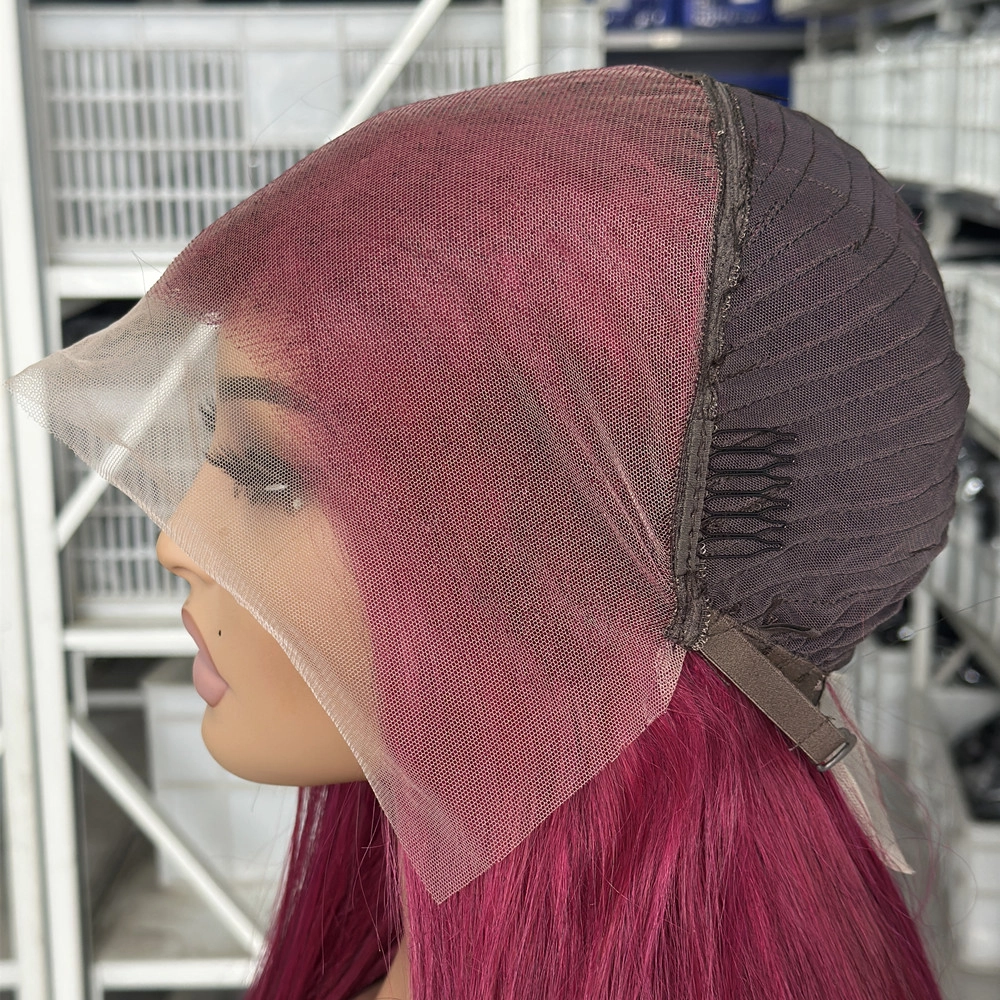 34inch Long Hair Wigs Burg Color 13x4 Lace Frontal Wig Human Hair Lace Wigs