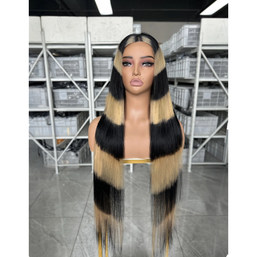 30inch Zebra Color HD Lace 5x5 Lace Closure Wig Straight Color Wigs