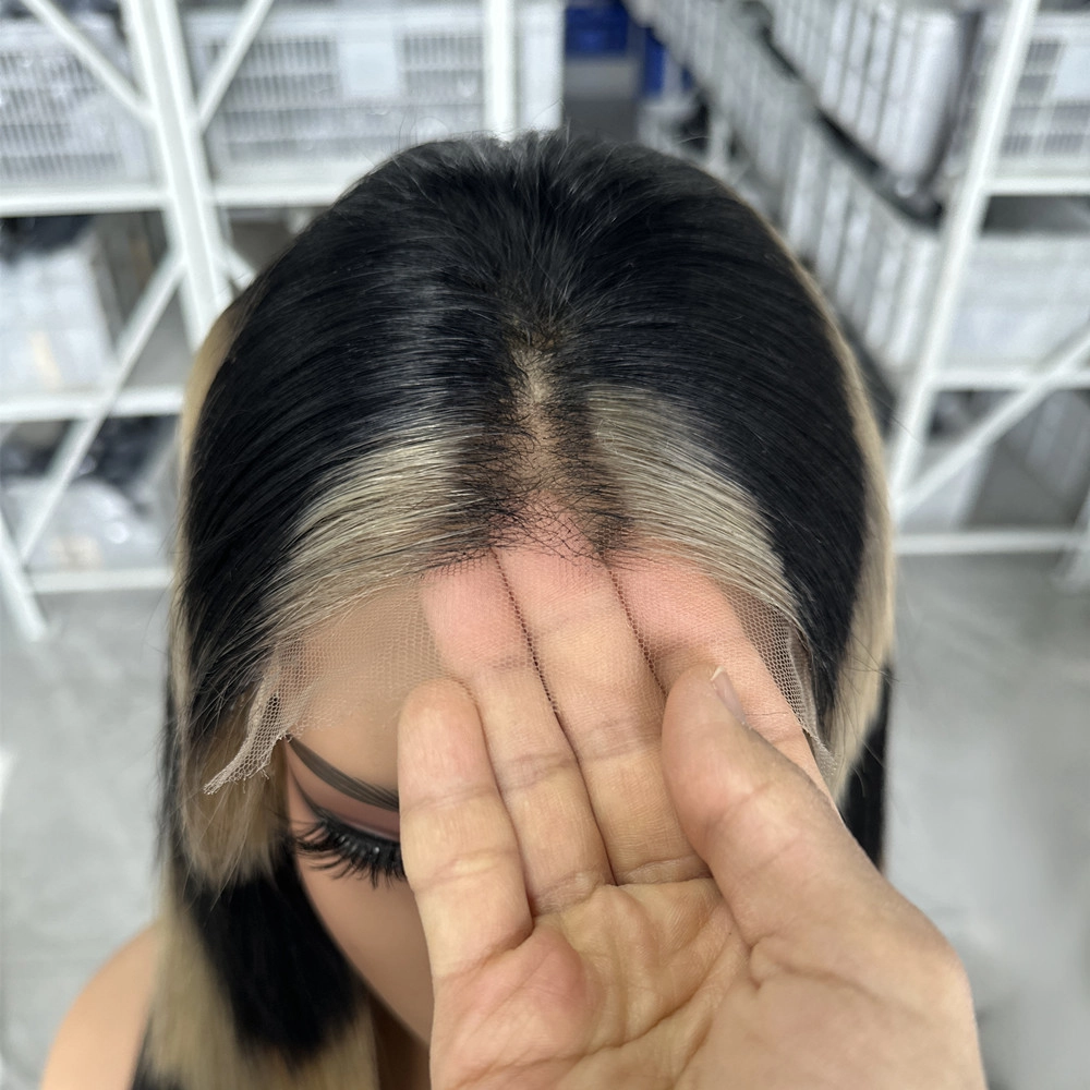 30inch Zebra Color HD Lace 5x5 Lace Closure Wig Straight Color Wigs