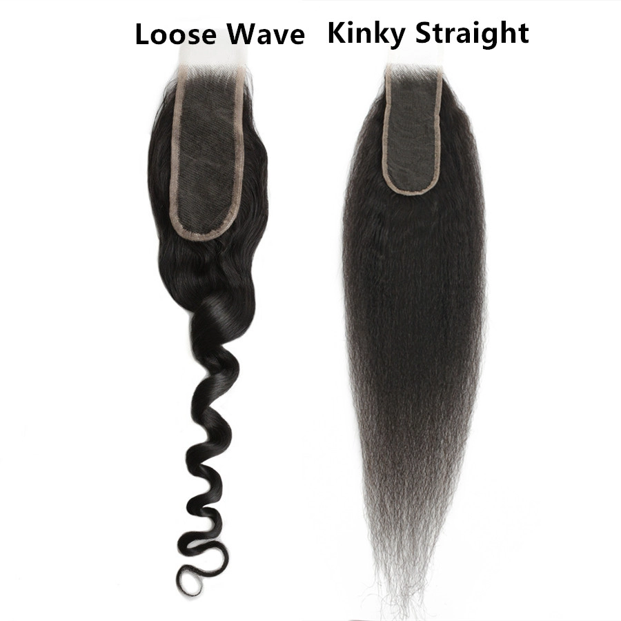 HD Lace 2x6 Lace Closures Straight Yaki Kinky Body Wave Deep Wave Loose Wave Jerry Curly Afro Kinky Curly